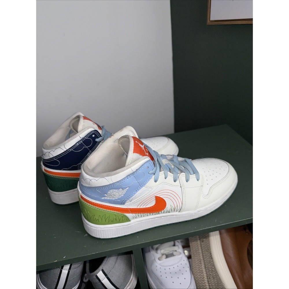 DS Nike Air Jordan 1 Mid SE (GS) "Stitch" DX2462-100 US Size 7y